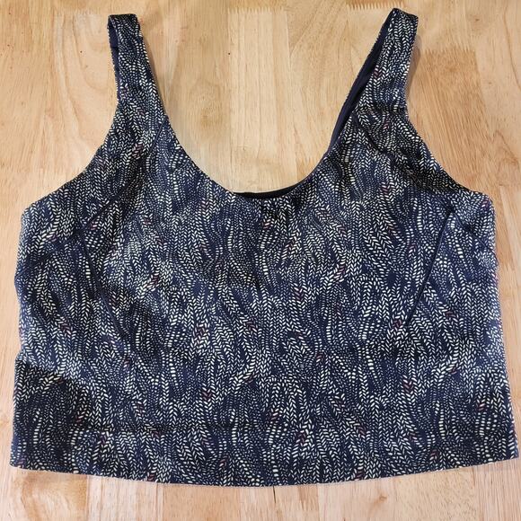 CALIA by Carrie Underwood Navy Patterned Tank Top - Picture 1 of 9